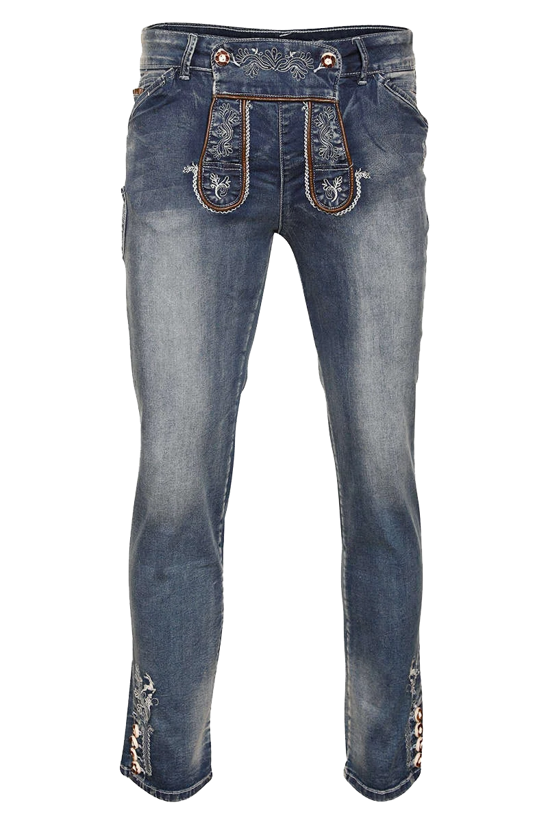 Herren Trachtenjeans 'Lederhose' lang