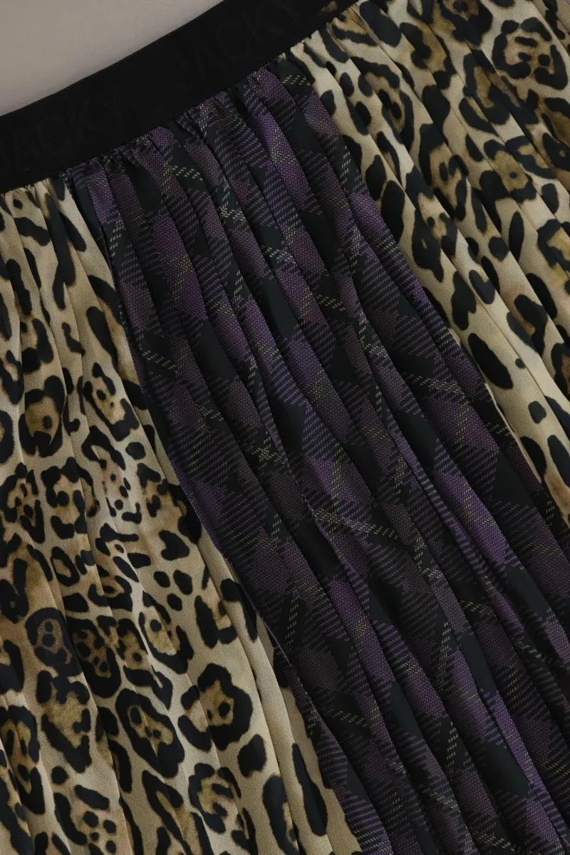 Jacky Luxury Faltenrock Gr. M mit Tierdruck mehrfarbig