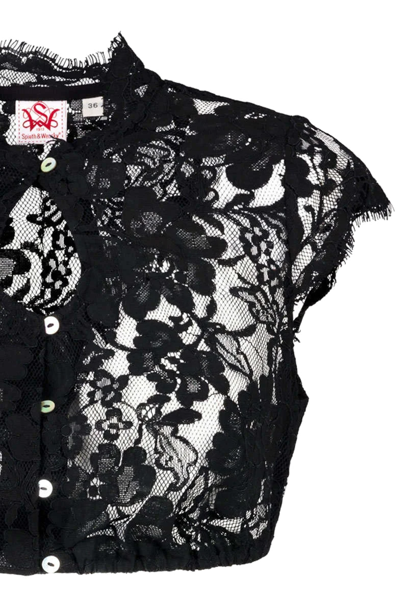 Dirndl Bluse hochgeschlossen Spitze