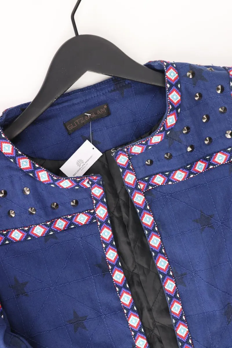 Glitz&Glam Kurzjacke Gr. L blau aus Baumwolle