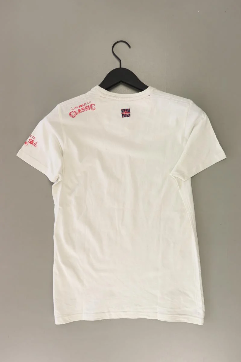 Brave Soul Printshirt für Herren Gr. S Kurzarm creme aus Baumwolle