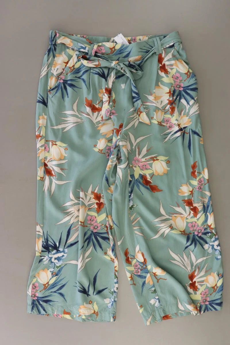 Only Stoffhose Gr. 38 mit Blumenmuster mit Gürtel mehrfarbig aus Viskose