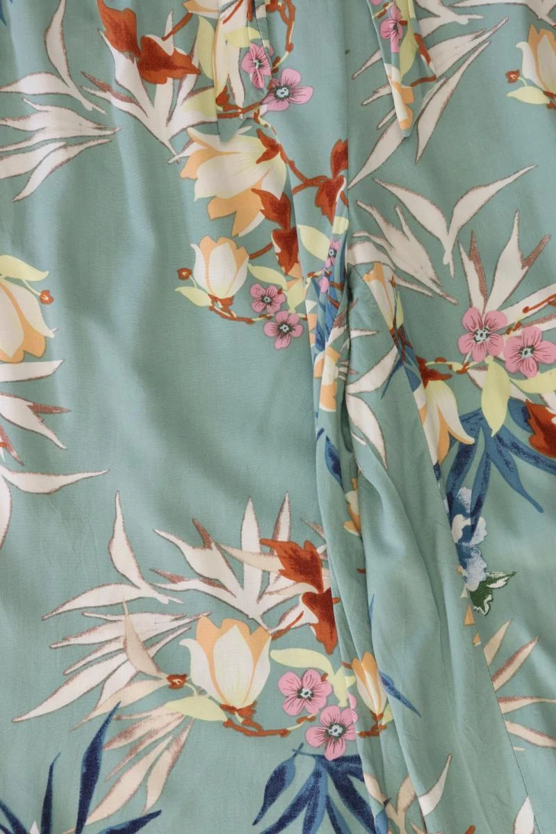Only Stoffhose Gr. 38 mit Blumenmuster mit Gürtel mehrfarbig aus Viskose