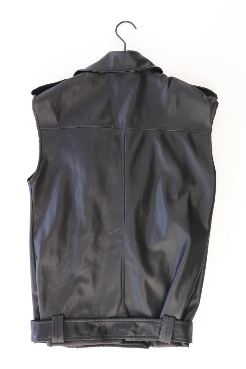 Most Wanted Kunstleder Weste Gr. XS neuwertig mit Gürtel schwarz aus Polyester