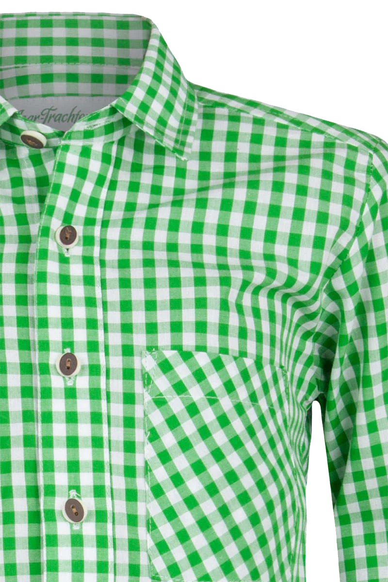 Kinder Baumwoll-Trachten Hemd kariert