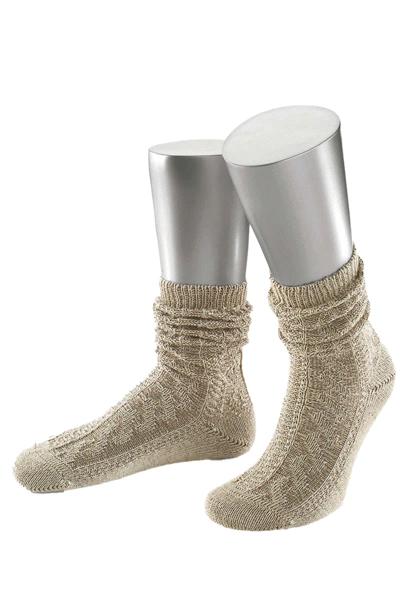 Trachtenstrumpf Schoppersocke - beige