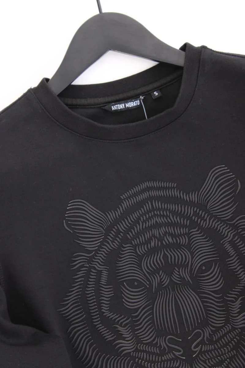 ANTONY MORATO Langarmpullover für Herren Gr. S schwarz aus Baumwolle