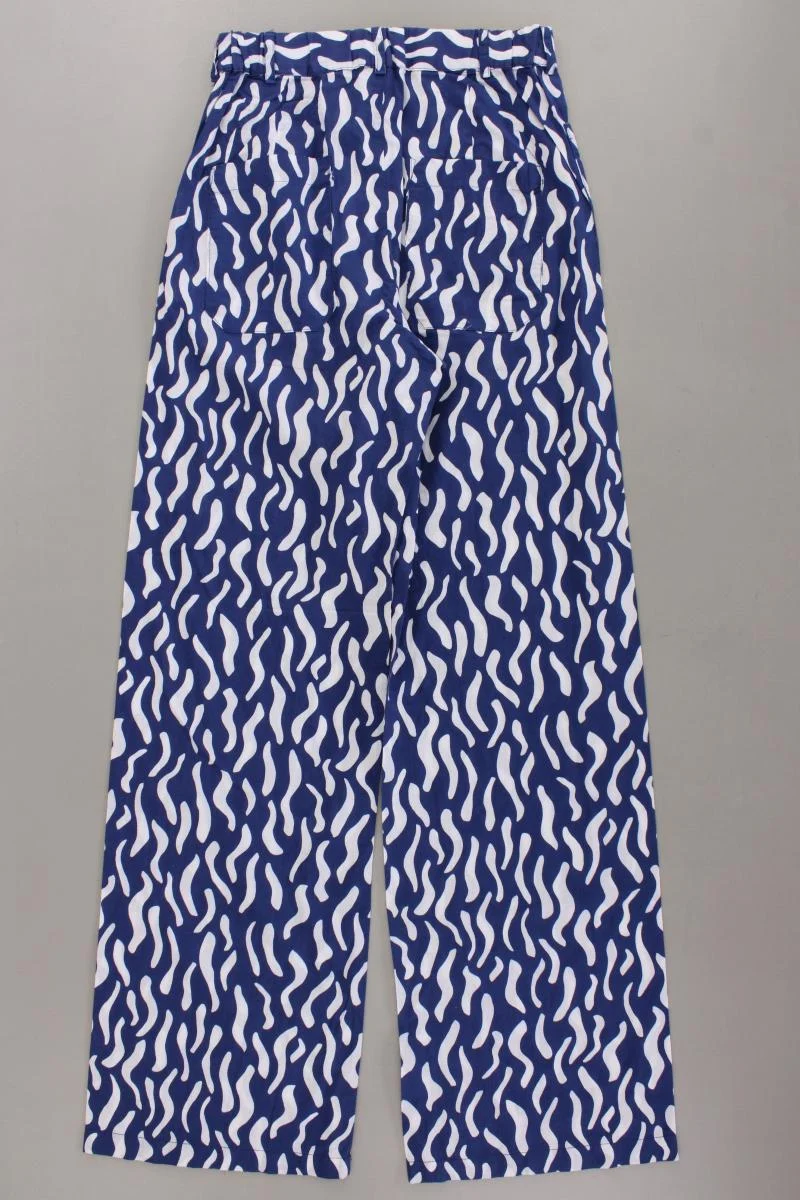 Zara Stoffhose Gr. XS geometrisches Muster blau