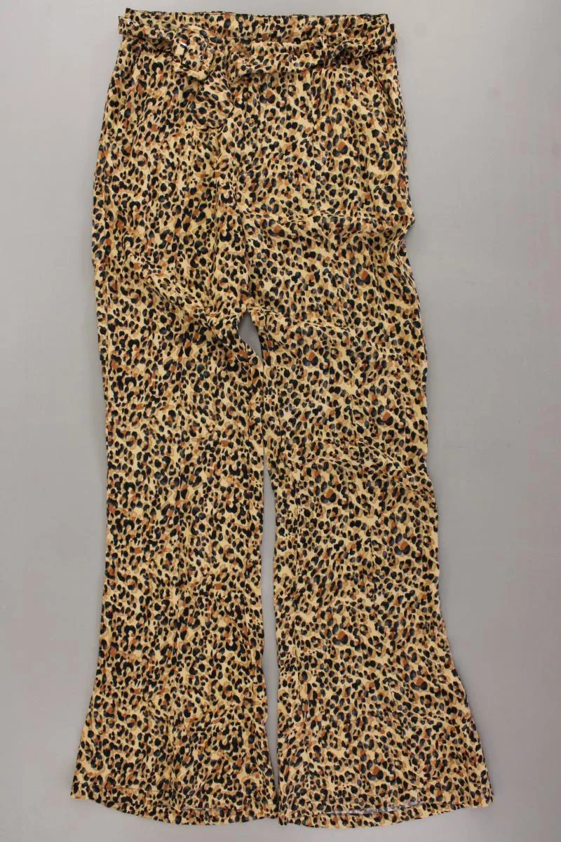 COLOURFUL REBEL Stoffhose Gr. XS mit Tierdruck mit Gürtel braun aus Viskose