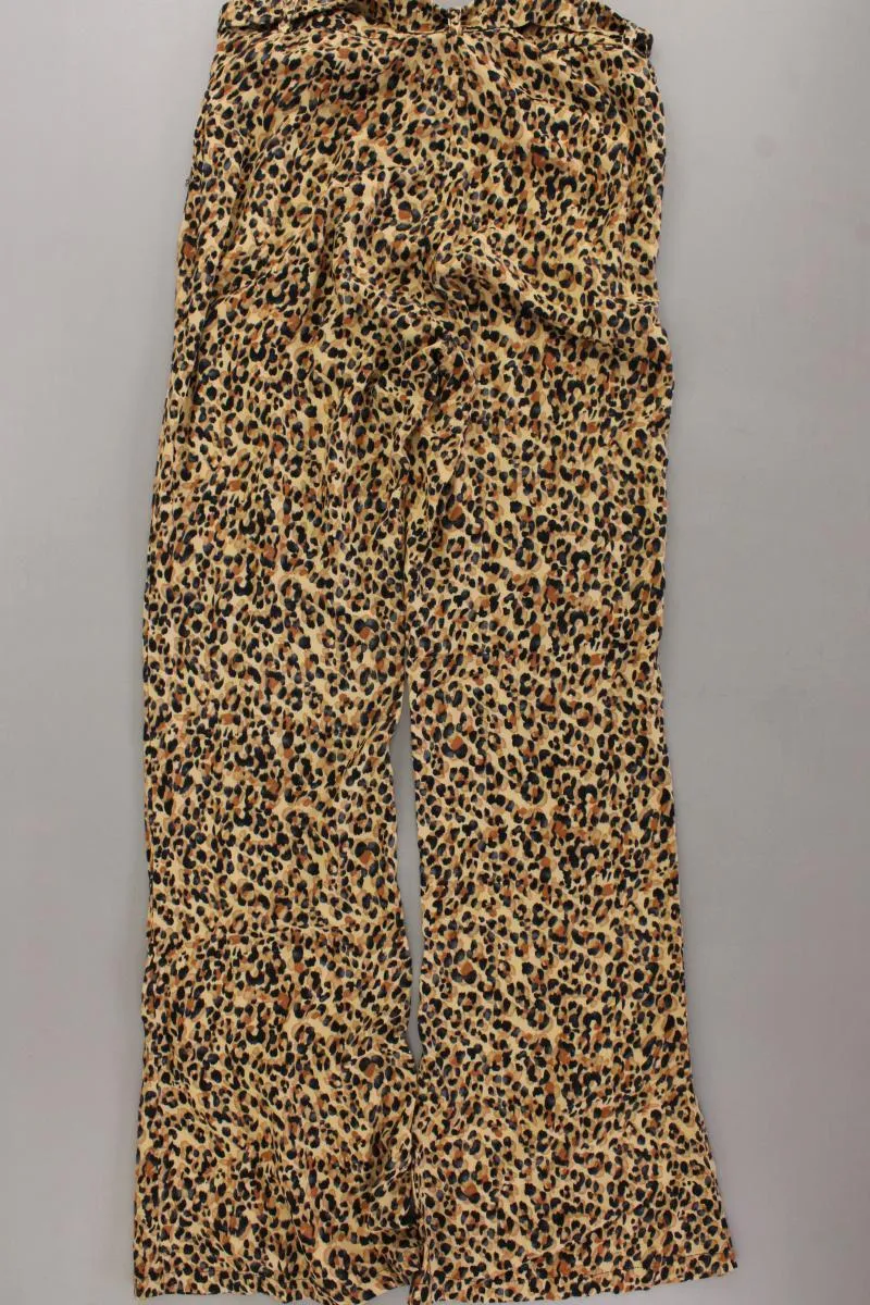 COLOURFUL REBEL Stoffhose Gr. XS mit Tierdruck mit Gürtel braun aus Viskose