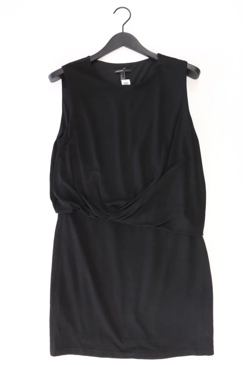 Mango Abendkleid Gr. L Ärmellos schwarz aus Baumwolle