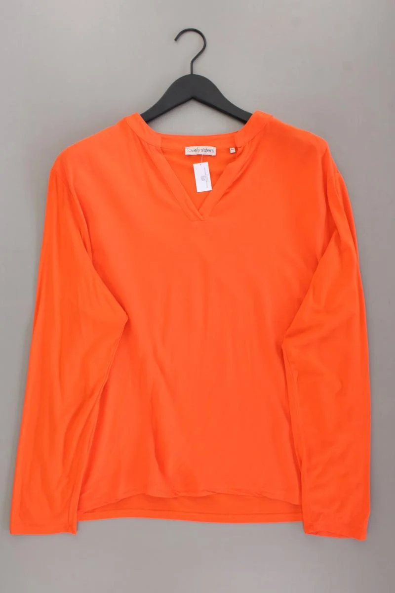 Lovely Sisters Shirt mit V-Ausschnitt Gr. 46 neuwertig Langarm orange