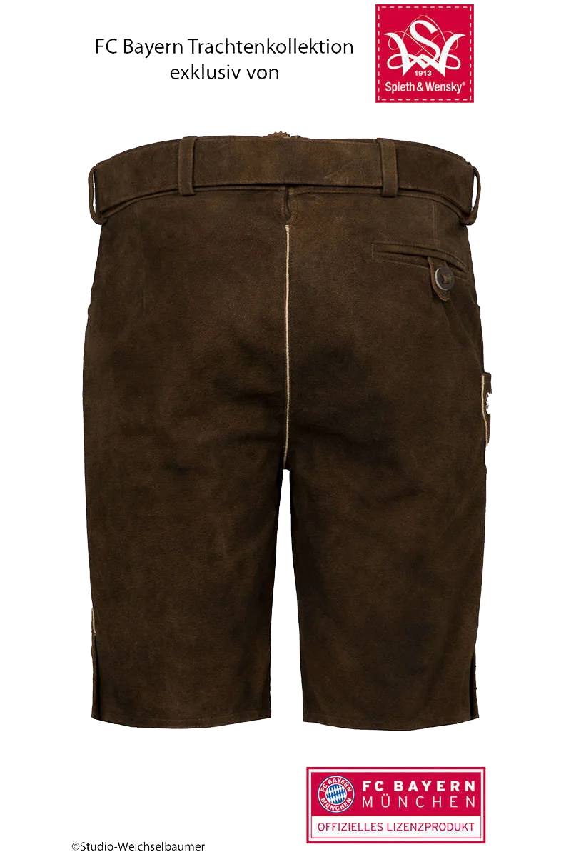 Herren Lederhose FCB kurz Fan Kollektion