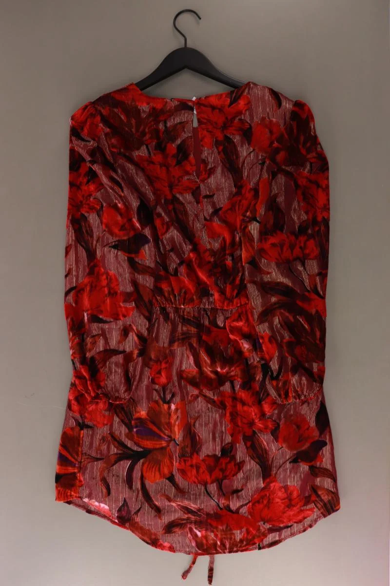 New Look Langarmkleid Gr. 42 mit Blumenmuster neu mit Etikett rot aus Polyester