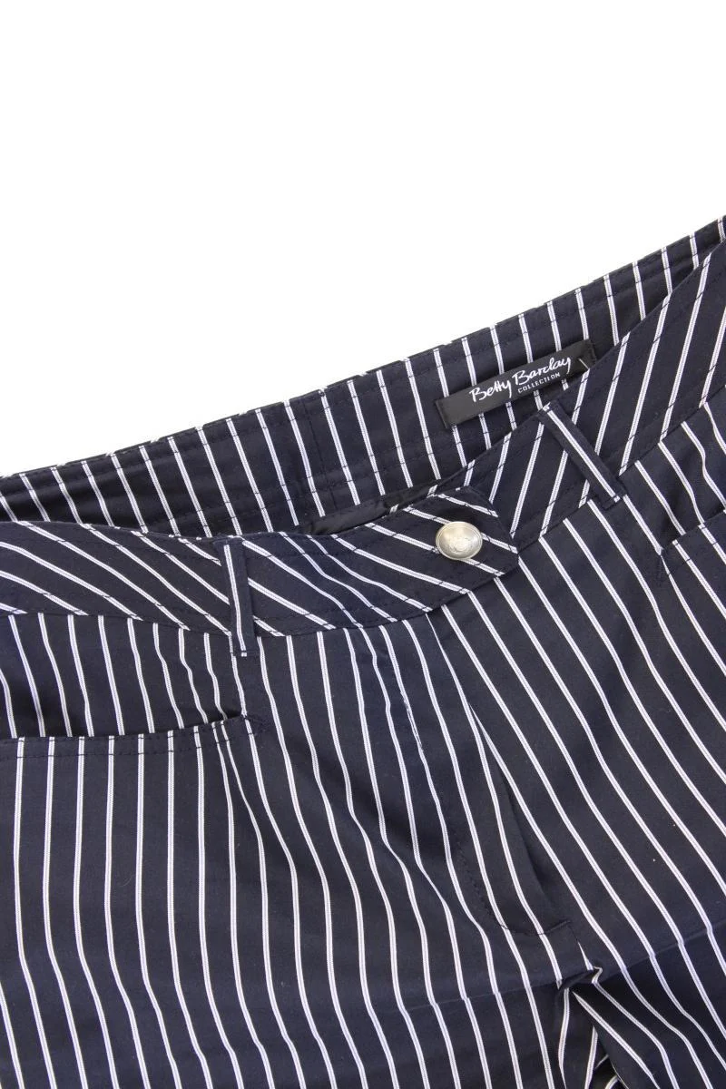 Betty Barclay Hose Gr. 38 gestreift blau aus Baumwolle
