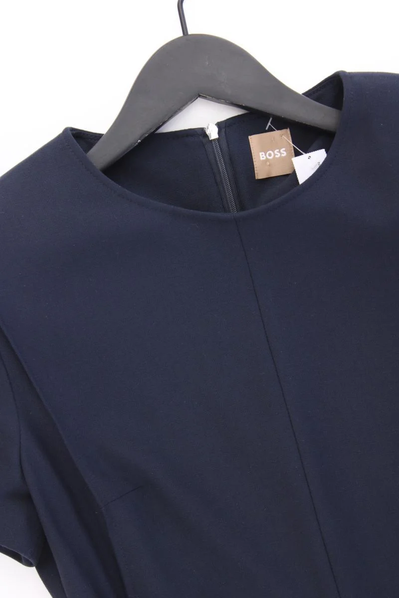 BOSS by Hugo Boss Bleistiftkleid Gr. 36 Kurzarm blau aus Viskose
