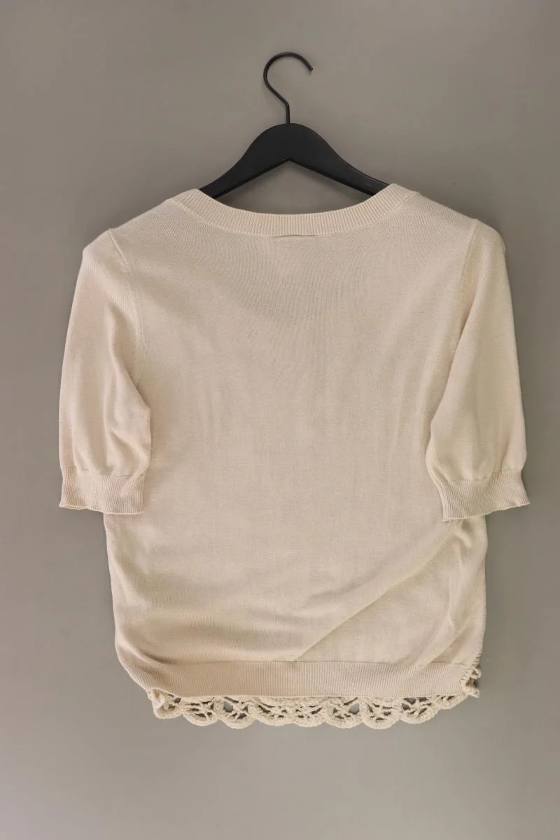 DIDI Strickshirt Gr. M Kurzarm creme aus Baumwolle