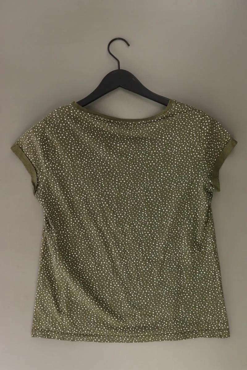 edc by Esprit T-Shirt Gr. M gepunktet Kurzarm olivgrün aus Baumwolle