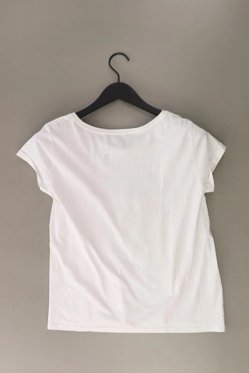 Esprit Organic Printshirt Gr. XS Kurzarm weiß aus Baumwolle