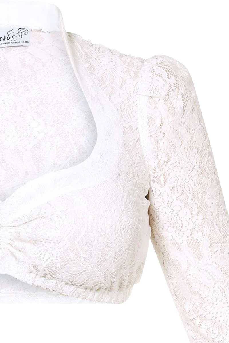 Dirndlbluse mit Herzausschnitt langarm