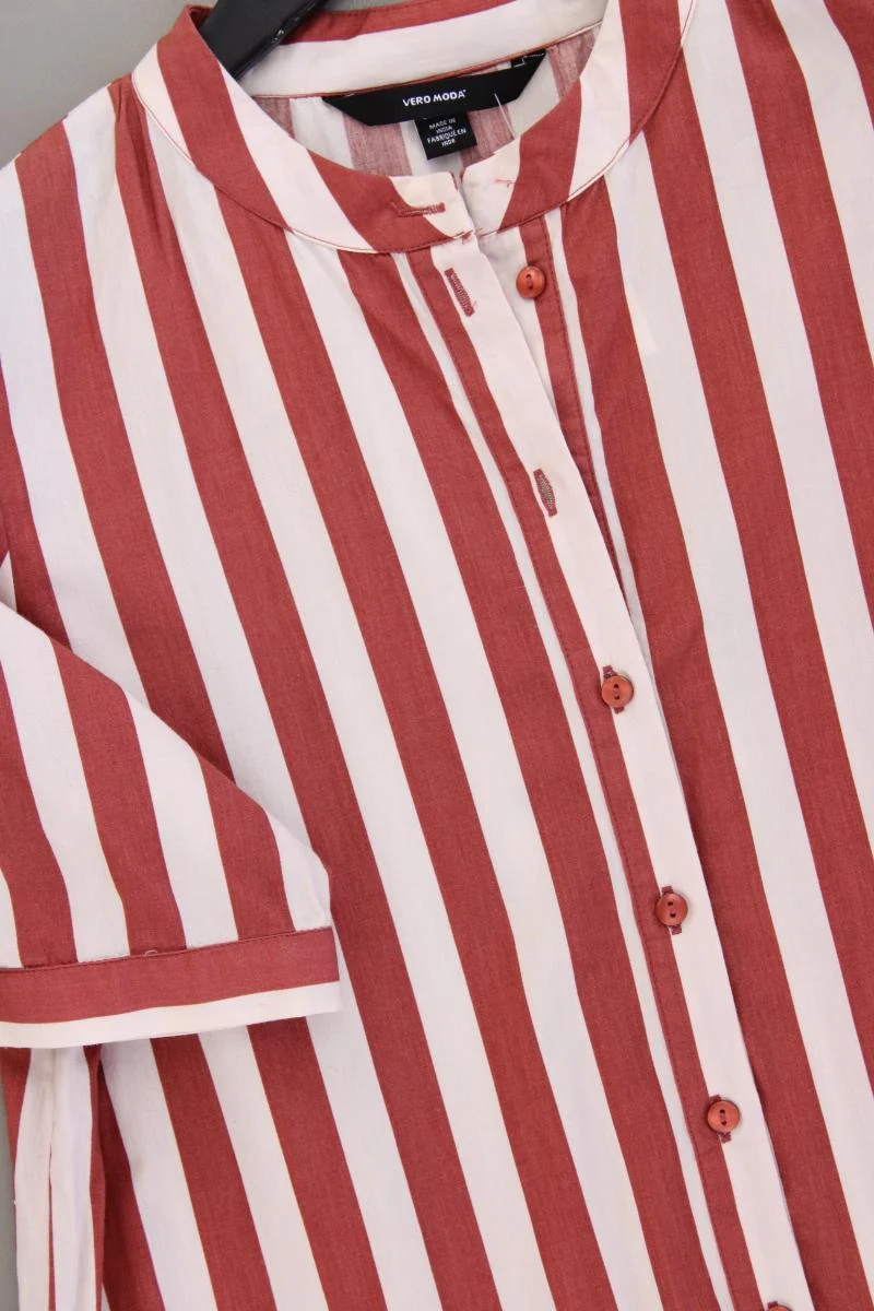 Vero Moda Sommerkleid Gr. S gestreift Kurzarm rot aus Baumwolle