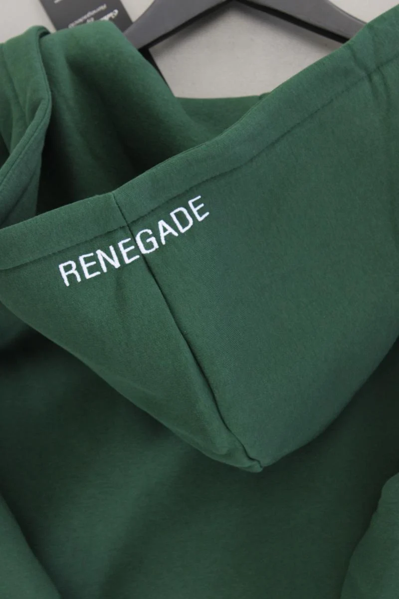 Sweatjacke für Herren Gr. L neu mit Etikett Langarm grün aus Baumwolle