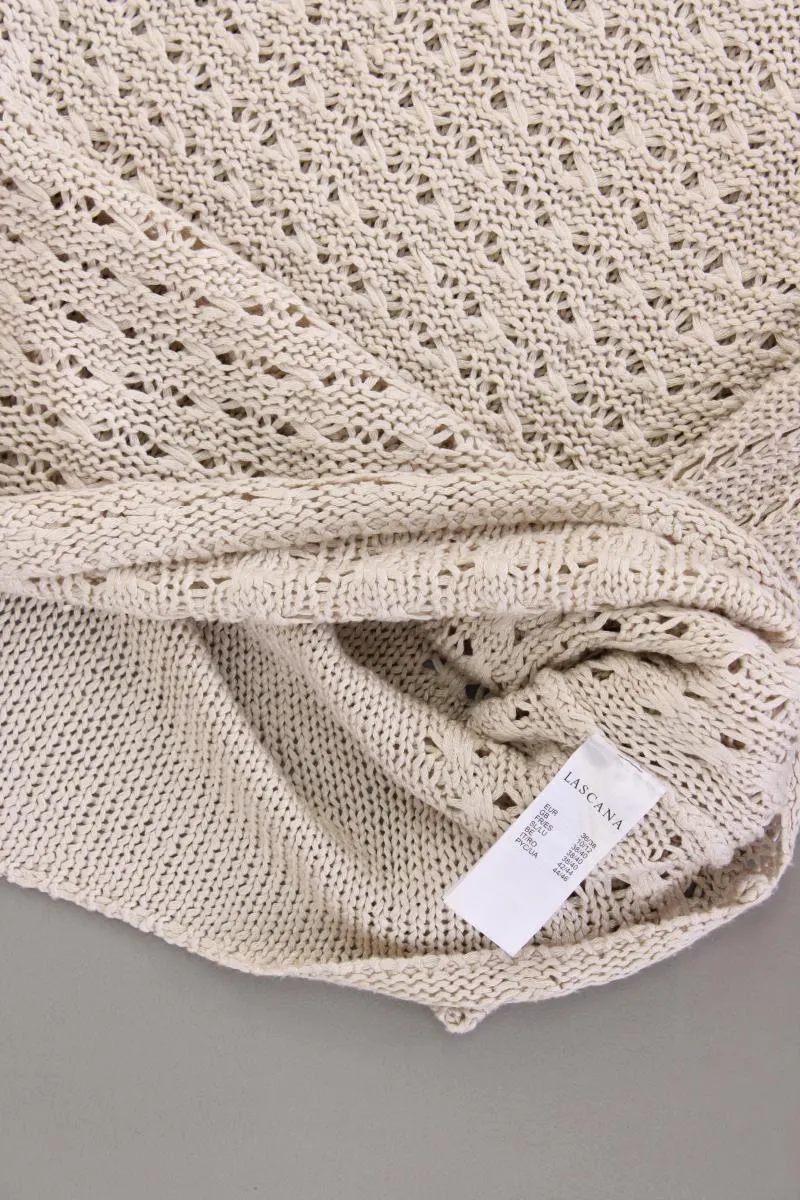 Lascana Langarmpullover Gr. 36/38 creme aus Polyacryl