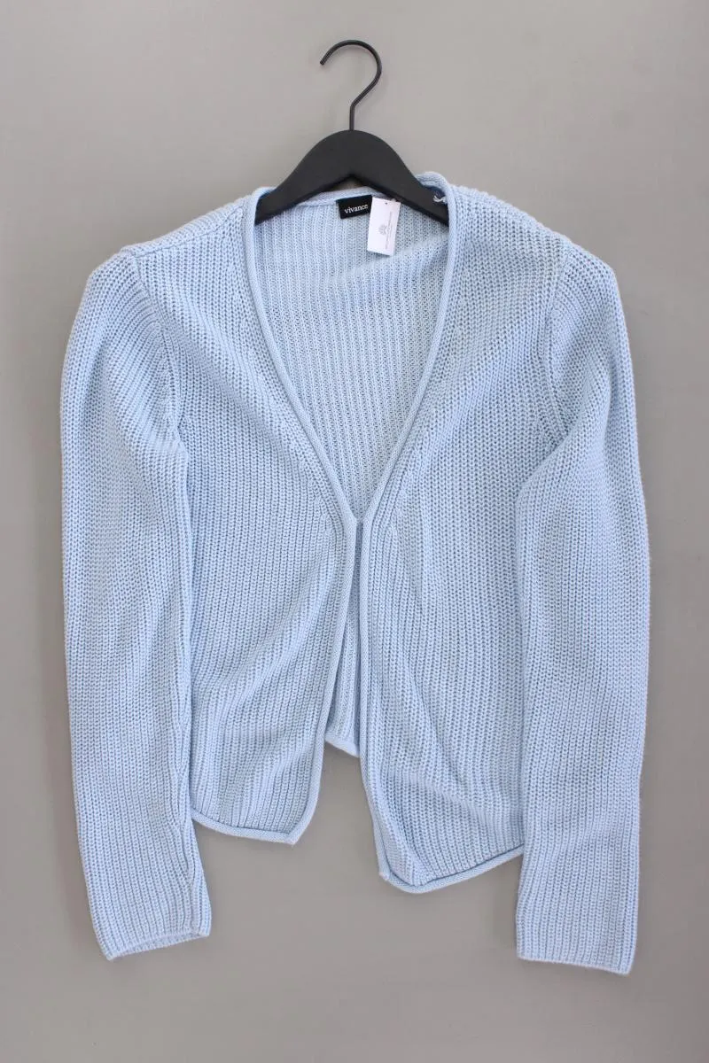 Vivance Strickjacke Gr. 40/42 neuwertig Langarm blau aus Polyacryl