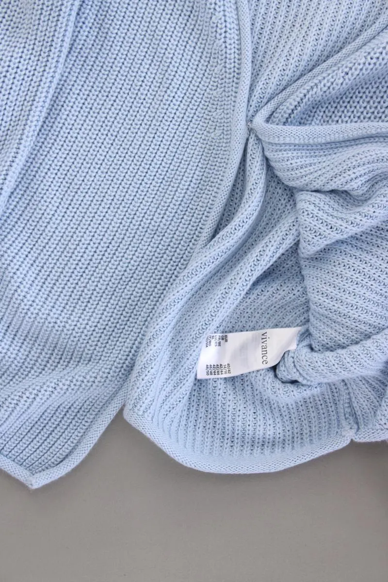 Vivance Strickjacke Gr. 40/42 neuwertig Langarm blau aus Polyacryl