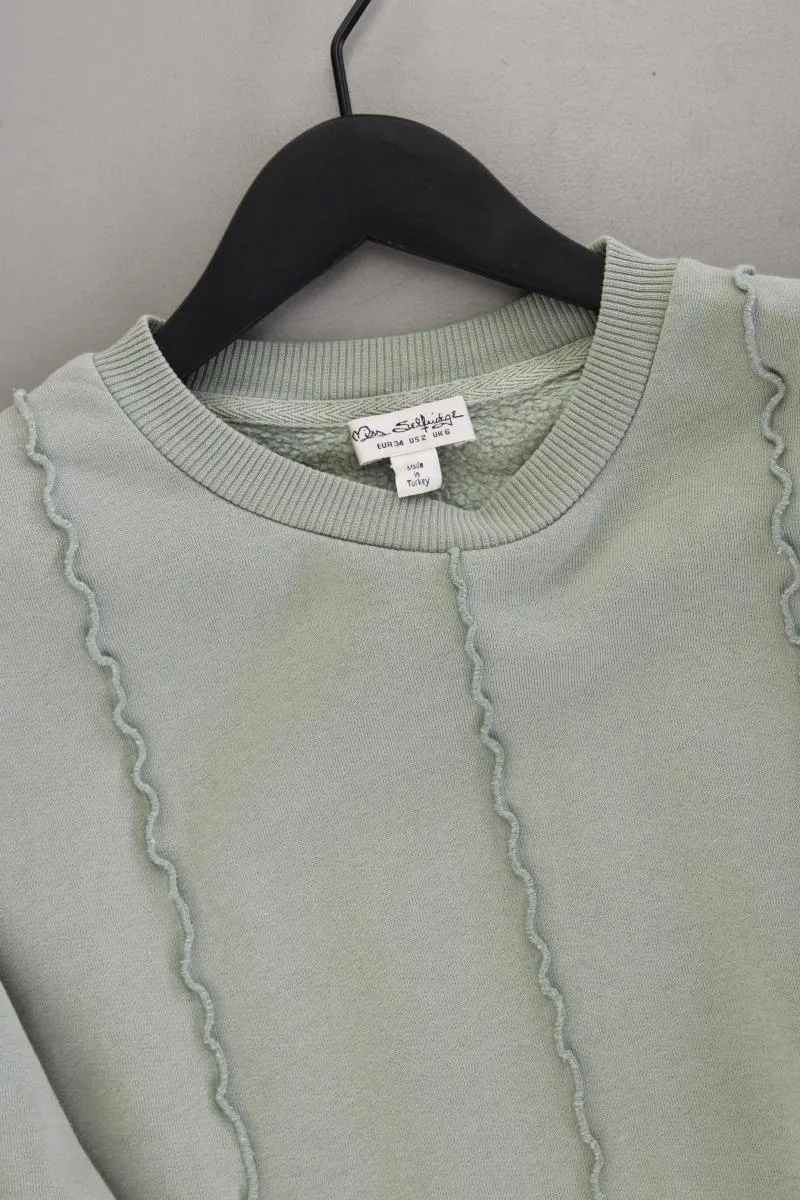 miss selfridge Langarmpullover Gr. 34 grün aus Baumwolle