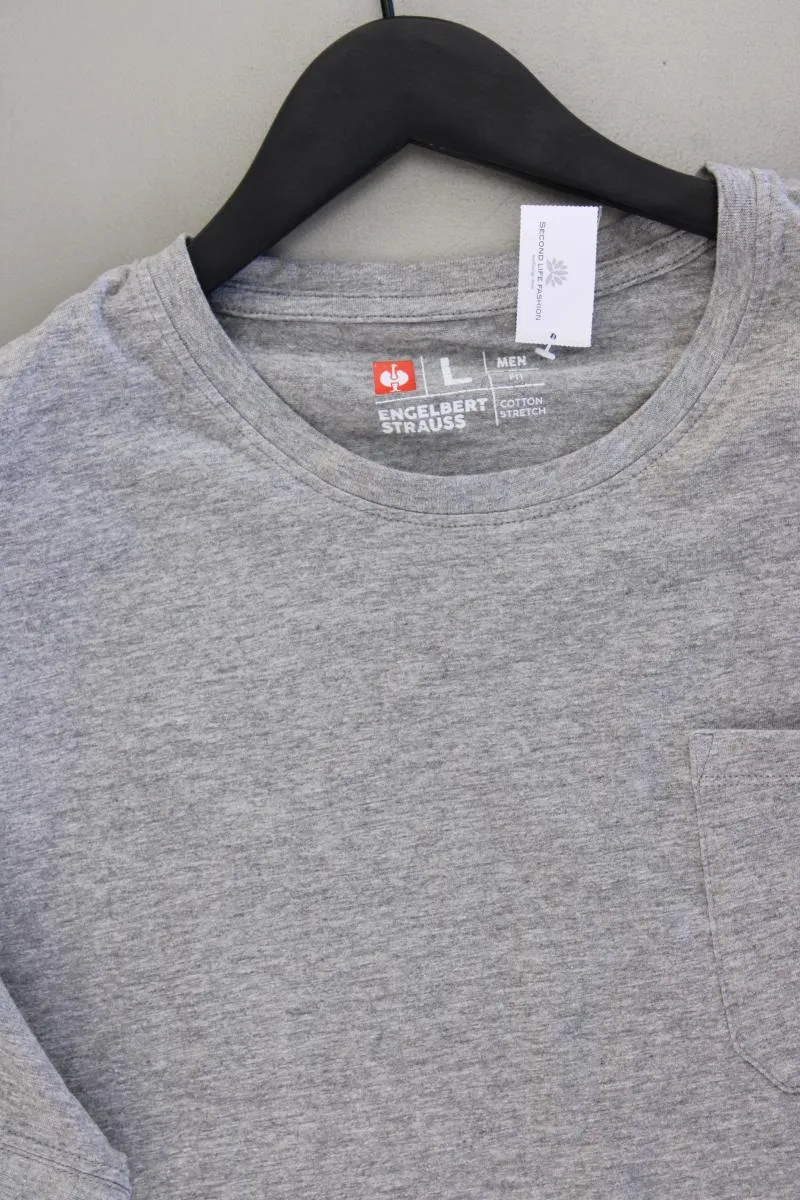 Engelbert + Strauss T-Shirt für Herren Gr. L Kurzarm grau