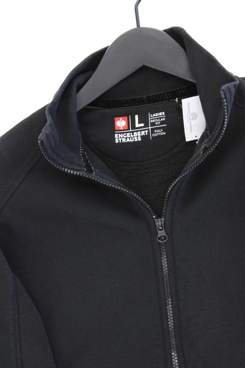 Engelbert + Strauss Regular Cardigan Gr. L Langarm schwarz aus Baumwolle