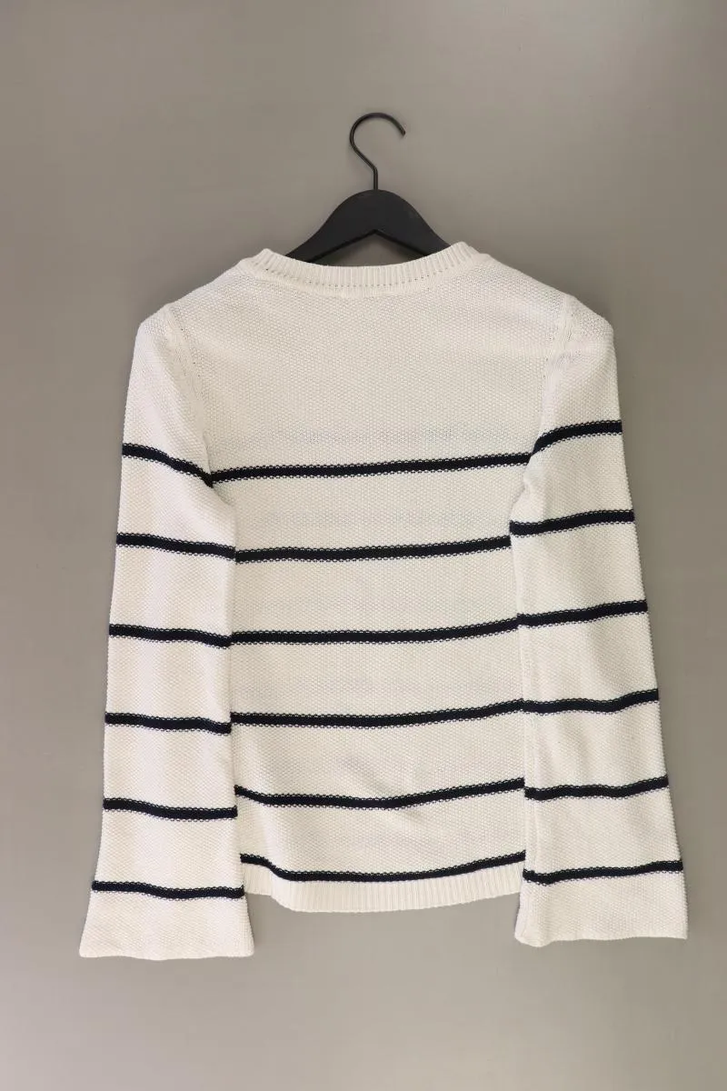 edc by Esprit Grobstrickpullover Gr. S gestreift weiß aus Baumwolle