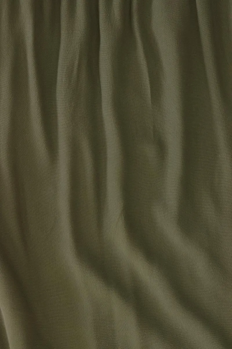 edc by Esprit Trägerkleid Gr. 34 Ärmellos olivgrün aus Viskose