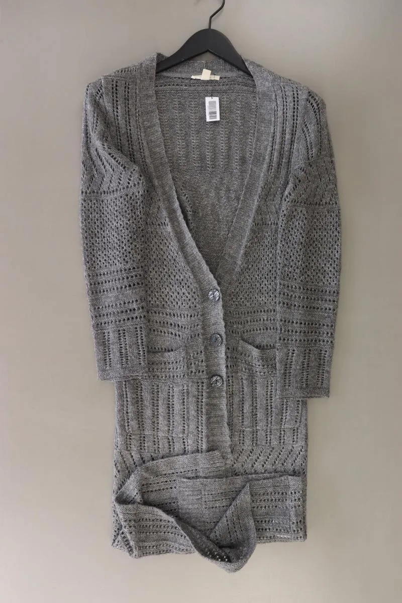 Esprit Strickjacke mit Alpakawolle Gr. XS Langarm grau aus ALPACA