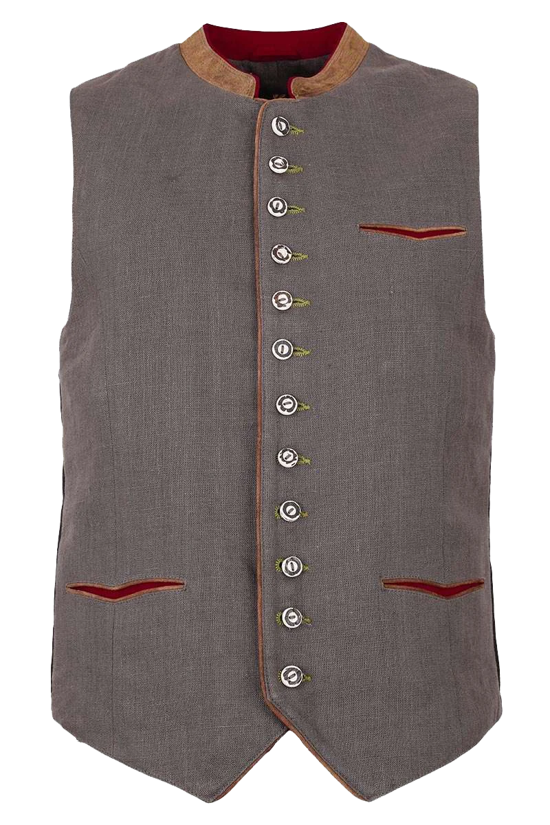 Herren Leinen Weste