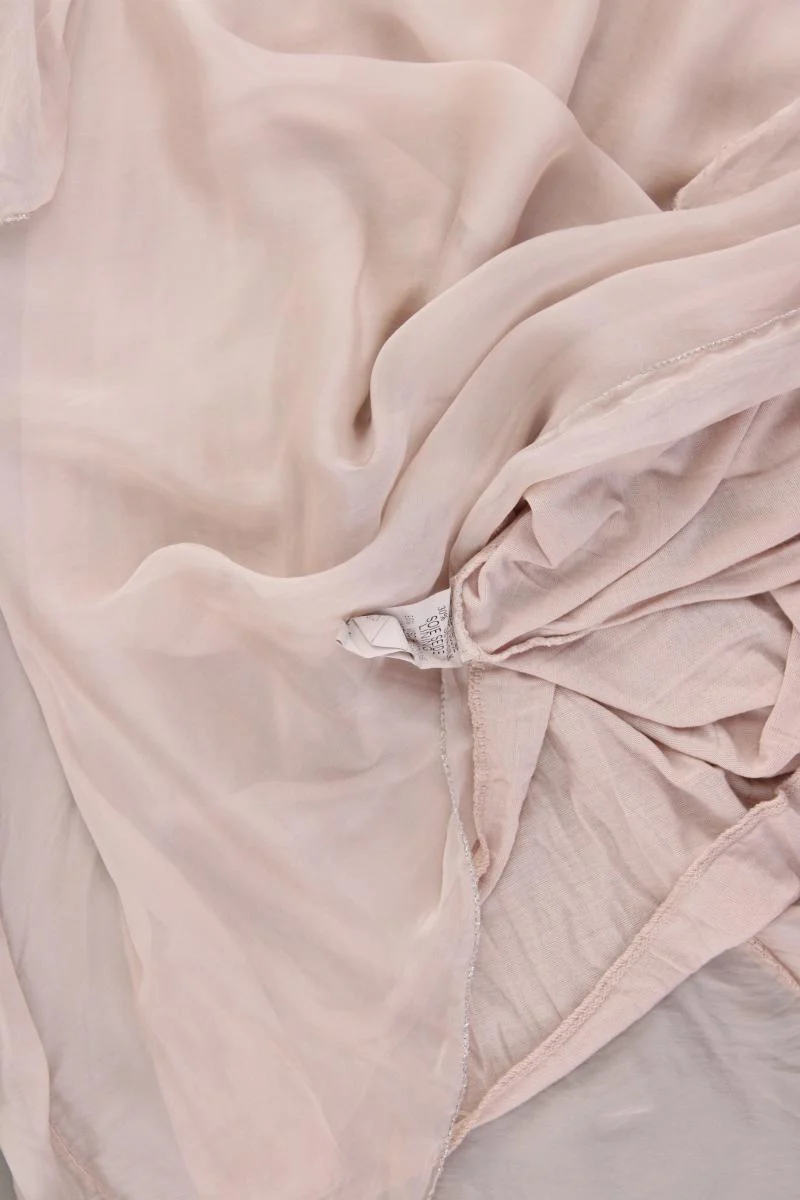 Kleid mit Seide Gr. M 3/4 Ärmel rosa aus Viskose
