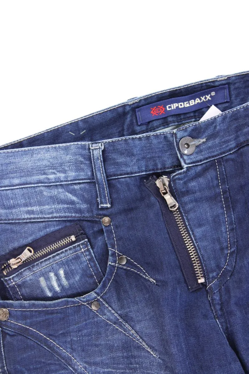 CIPO & BAXX Straight Jeans für Herren Gr. W34/L32 blau aus Baumwolle