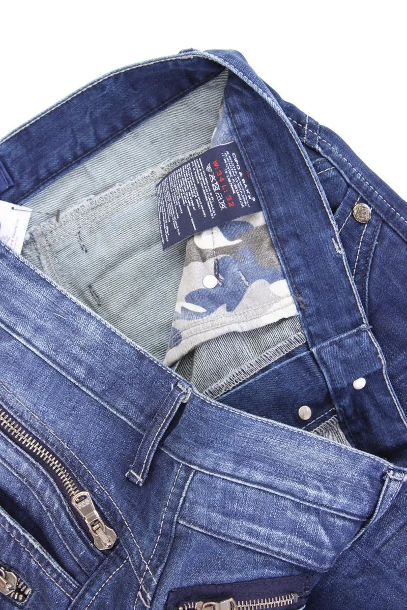 CIPO & BAXX Straight Jeans für Herren Gr. W34/L32 blau aus Baumwolle
