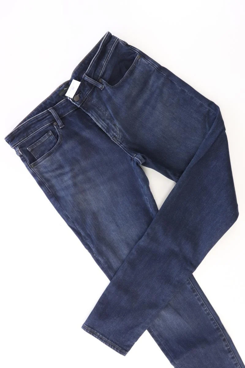 Uniqlo Straight Jeans für Herren Gr. W33/L34 blau aus Baumwolle