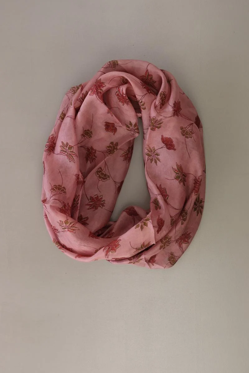 Tuch mit Blumenmuster rosa aus Seide