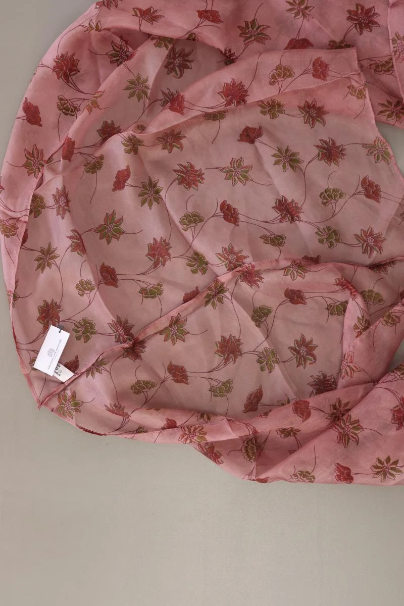 Tuch mit Blumenmuster rosa aus Seide