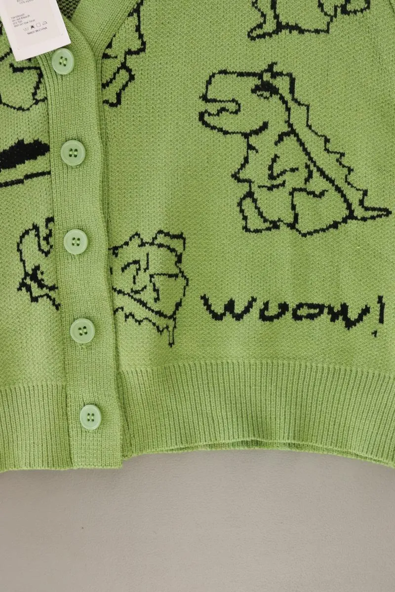 Cider Cardigan mit Dinomuster Gr. L neu mit Etikett Langarm grün