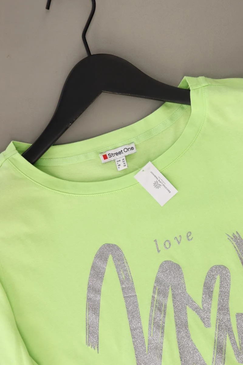 Street One Printshirt Gr. 38 Kurzarm grün