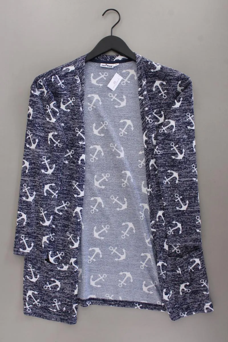 Cardigan mit Ankermuster Gr. M Langarm blau aus Polyester