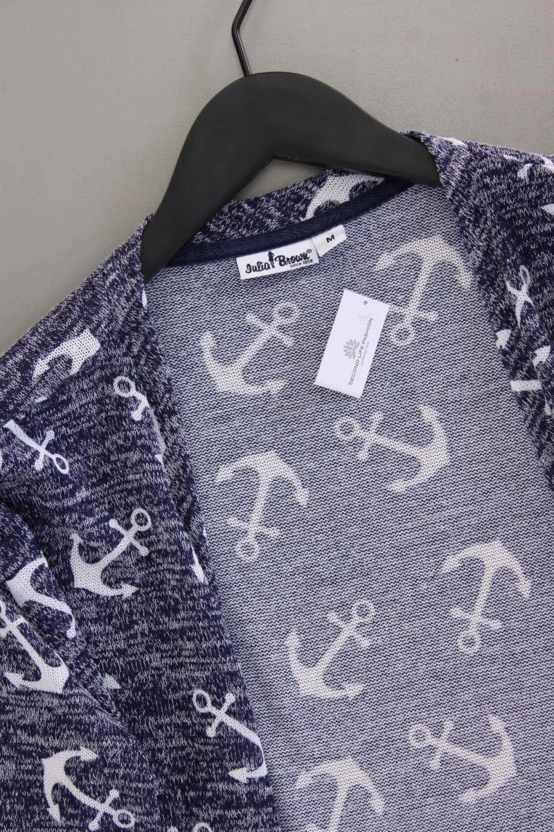 Cardigan mit Ankermuster Gr. M Langarm blau aus Polyester