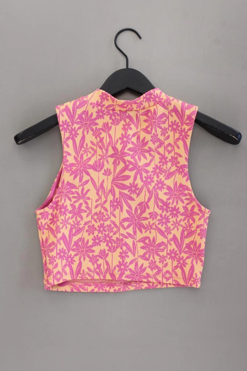 Zara Crop Top Gr. M mit Blumenmuster mehrfarbig aus Polyester