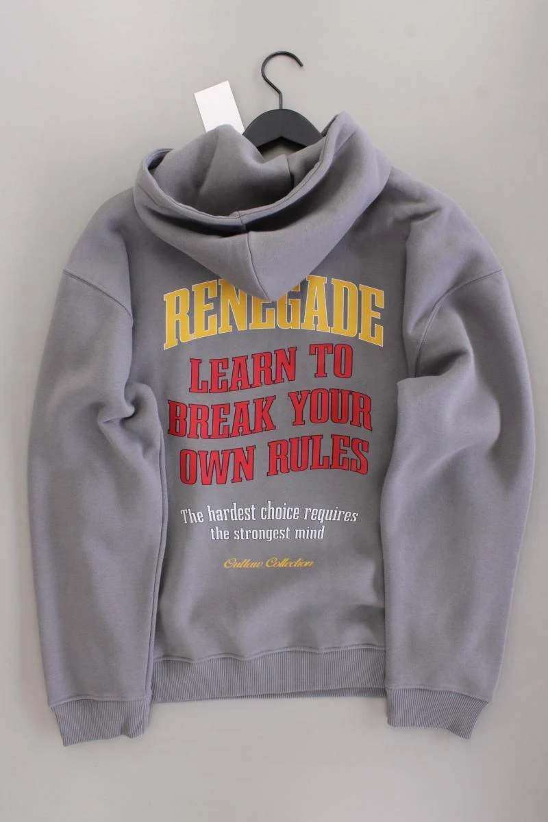Hoodie für Herren Gr. M neu mit Etikett grau aus Baumwolle