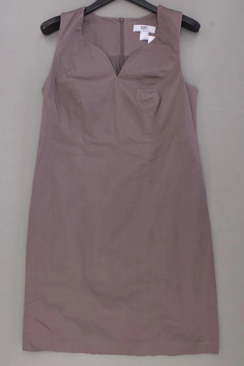 Bon Prix Etuikleid Gr. 42 Ärmellos braun aus Baumwolle