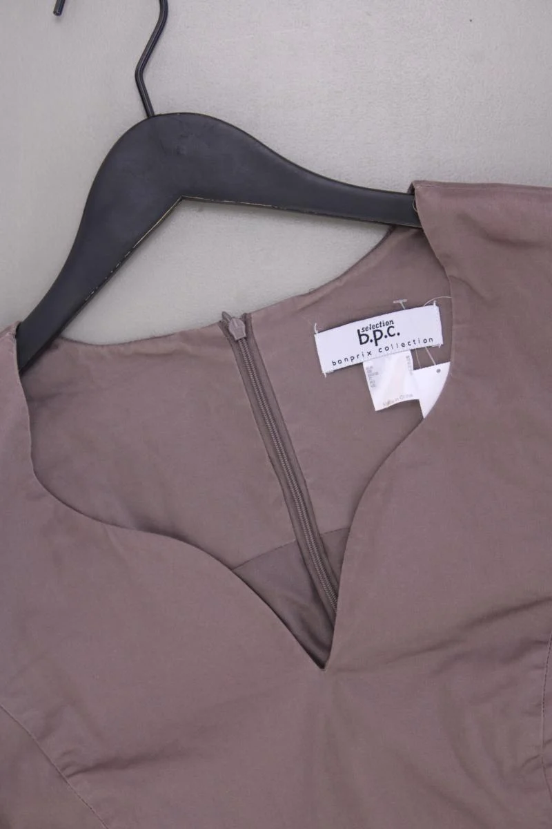 Bon Prix Etuikleid Gr. 42 Ärmellos braun aus Baumwolle
